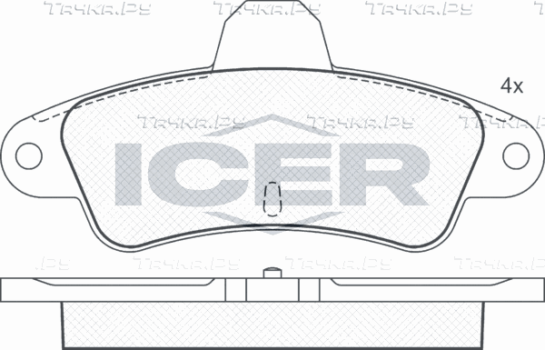 Тормозные колодки Icer задние для Ford Mondeo I 1993-1996. Артикул 180918