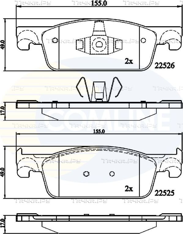 Тормозные колодки Comline Comline. Артикул CBP02316