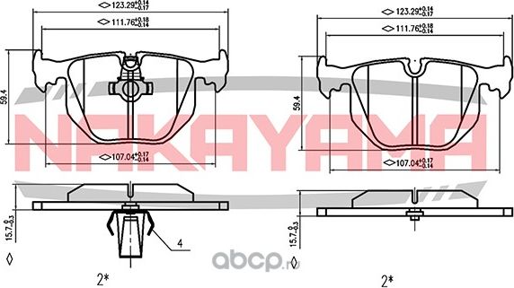 Колодки тормозные (Nakayama). Артикул HP8397NY