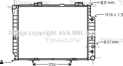 Радиатор охлаждения двигателя AVA. Артикул MSA2214
