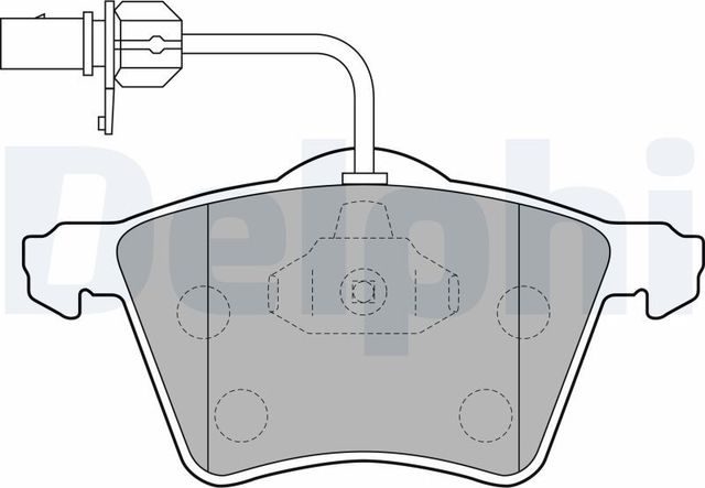 Тормозные колодки Delphi (Low-Metallic). Артикул LP1529