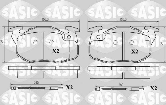 Тормозные колодки Sasic. Артикул 6210032
