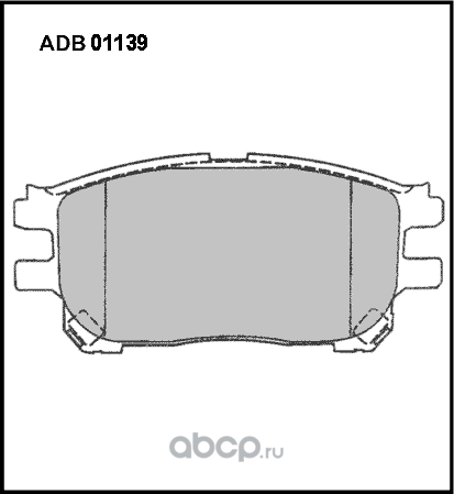 Колодки тормозные (Allied Nippon). Артикул ADB01139