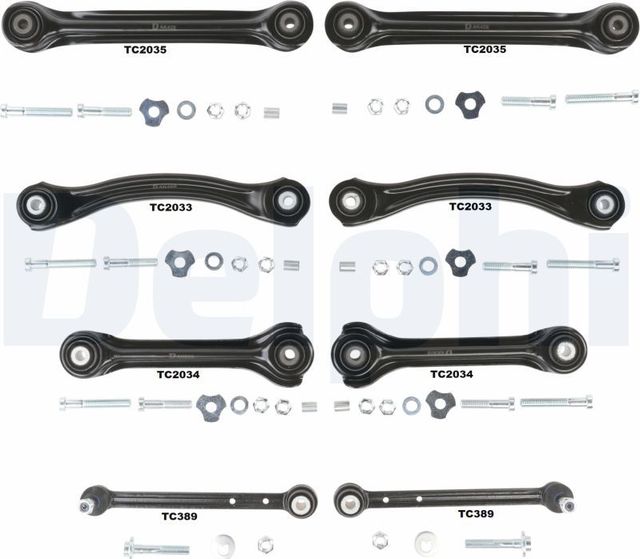 Ремкомплект, поперечный рычаг подвески Delphi. Артикул TC1600KIT