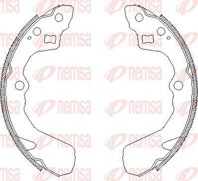 Тормозные колодки Remsa задние для Suzuki Swift II 1989-2005. Артикул 4386.00