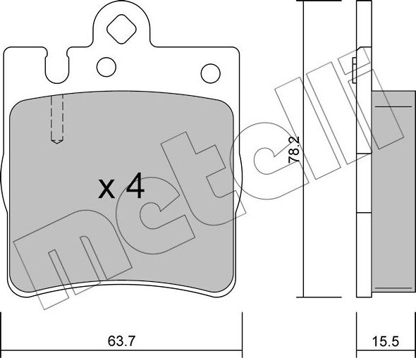 Тормозные колодки Metelli. Артикул 22-0344-0