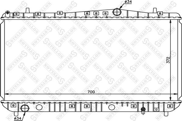 Радиатор охлаждения двигателя Stellox. Артикул 10-25191-SX