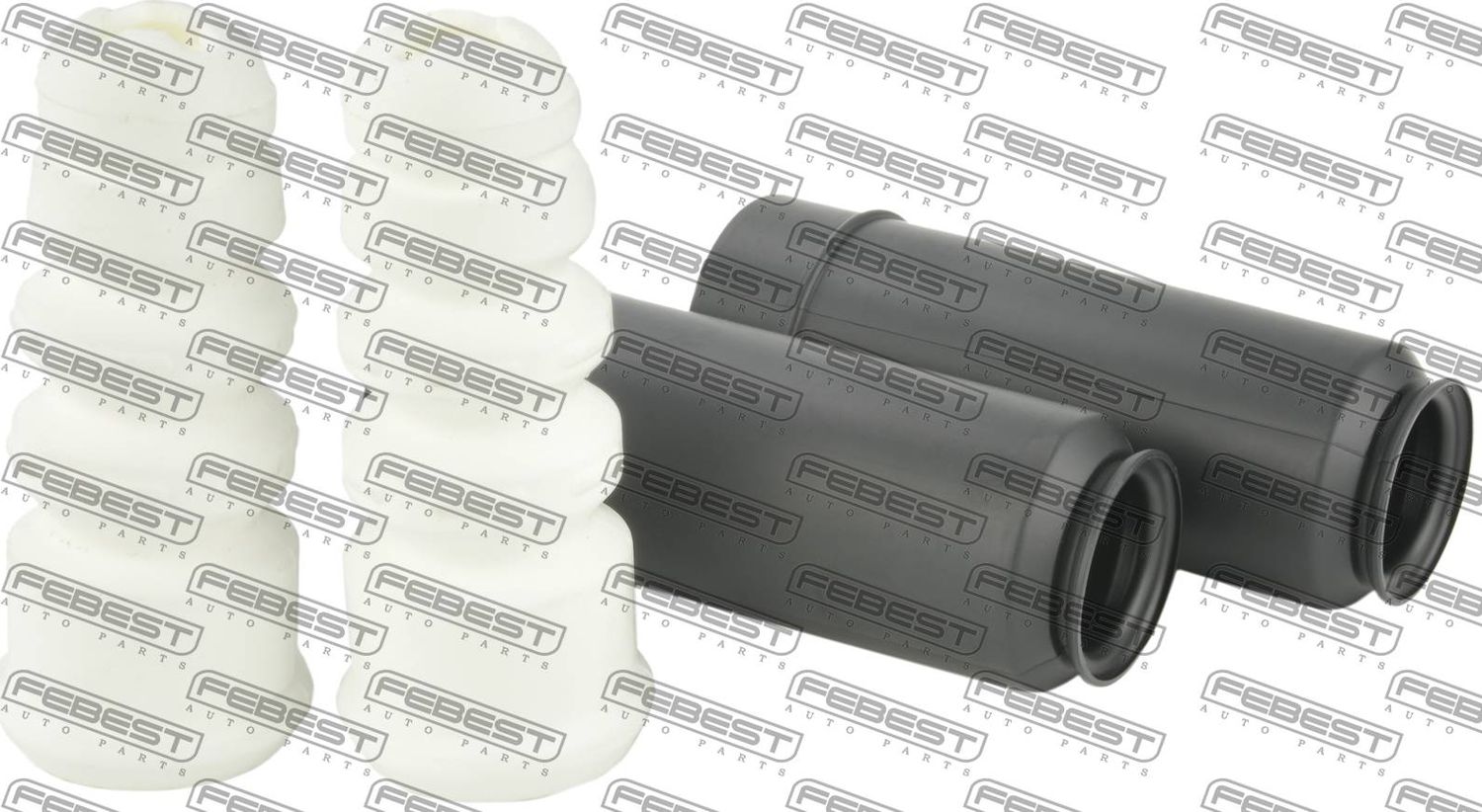 Комплект отбойников и пыльников амортизаторов (стоек) Febest. Артикул ADSHB-A4IIIR-KIT