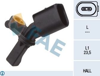 Датчик ABS FAE задний правый для SEAT Mii 2011-2019. Артикул 78010