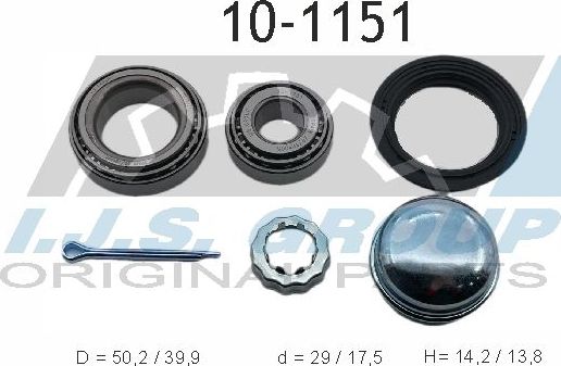 Ступичный подшипник (комплект) IJS Group. Артикул 10-1151
