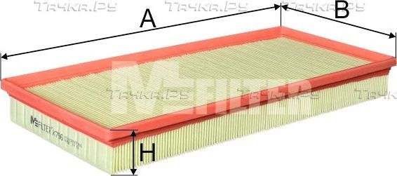 Воздушный фильтр MFilter для Mercedes-Benz B-Класс I (W245) 2005-2011. Артикул K 796