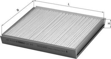 Салонный фильтр Mahle. Артикул LA 84