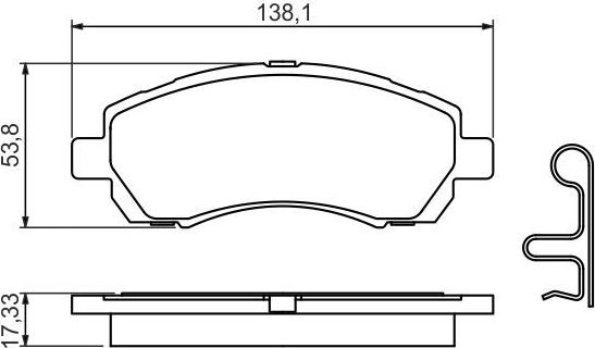 Тормозные колодки Bosch. Артикул 0 986 424 770
