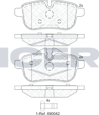 Тормозные колодки Icer. Артикул 182012