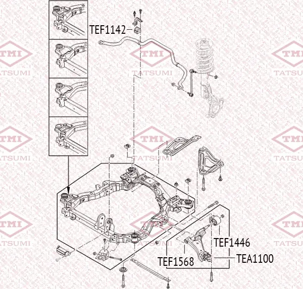 Опора шаровая нижняя L/R (Tatsumi). Артикул TEA1100