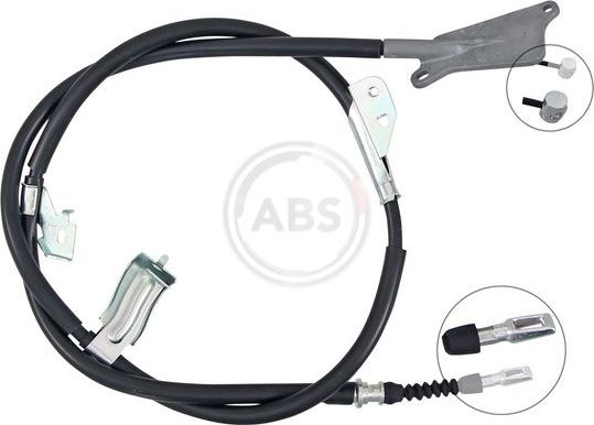 Трос ручника (тросик ручного тормоза) ABS задний левый для Nissan Almera N16 2000-2006. Артикул K19887