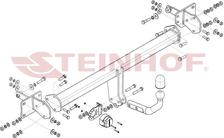 Фаркоп Steinhof для Mercedes-Benz C-Класс W206, S206 седан, универсал (также AMG) 2021-2026. Артикул M-186