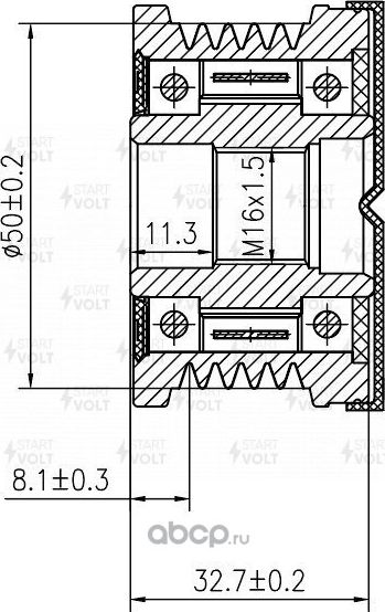 Муфта генератора обгонная StartVOLT для Mercedes-Benz GLB I (X247) 2019-2026. Артикул SGP 0312