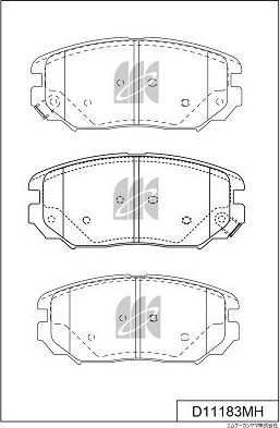 Тормозные колодки MK Kashiyama передние для Kia Opirus I 2003-2011. Артикул D11183MH
