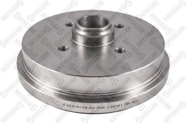 Тормозной барабан Stellox задний для Volkswagen Derby II 1981-1983. Артикул 6025-4708-SX