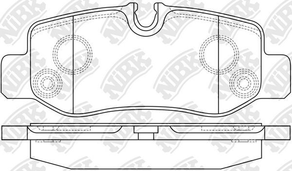 Тормозные колодки NiBK задние для Mercedes-Benz V-Класс II 2014-2026. Артикул PN0654