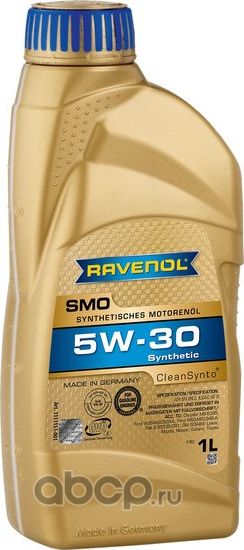RAVENOL SMO SAE 5W-30 Масло моторное синтет. 1L. Артикул 1111151001