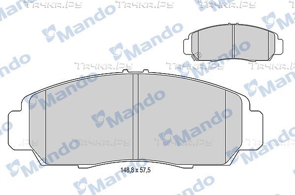 Тормозные колодки Mando передние для Honda Civic IX 2012-2016. Артикул MBF015003