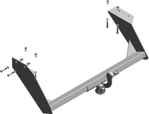 Фаркоп Трейлер для УАЗ Буханка 452, 2206, 3909, 3962, 39621, 3741, 37411 (Только с двиг. Евро-2). Артикул 2206