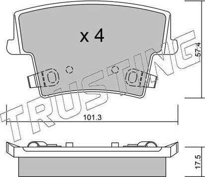 Тормозные колодки Trusting. Артикул 734.0