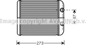 Радиатор отопителя (печки) AVA. Артикул RT6343