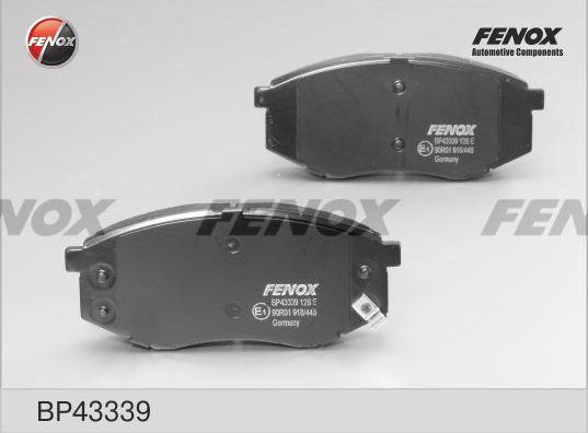 Тормозные колодки Fenox. Артикул BP43339