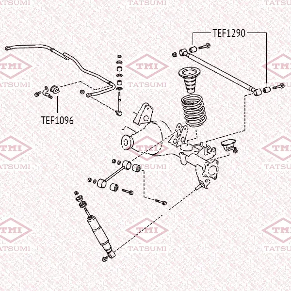 Втулка стабилизатора | зад | (Tatsumi). Артикул TEF1096