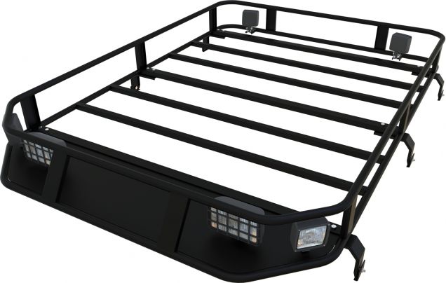 Багажник экспедиционный Podgotoffka 1900х1250х120 с креплением на водостоки для ВАЗ 2121, 2131 (Нива) 5дв. 1976-2026. Артикул PGT-B.65.02