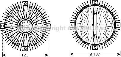 Муфта (вискомуфта) вентилятора AVA (алюминий). Артикул MSC411