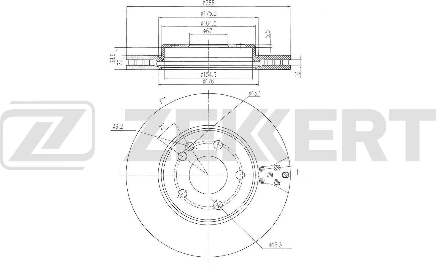 Тормозной диск Zekkert. Артикул BS-6280