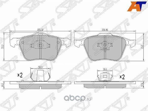 Колодки тормозные FR VOLVO XC90S60S80V70 (SAT). Артикул ST30793231