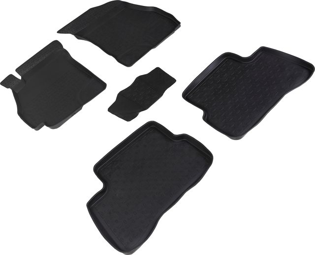 Коврики резиновые Seintex с высоким бортиком для салона Hyundai Accent II 1999-2005. Артикул 00923