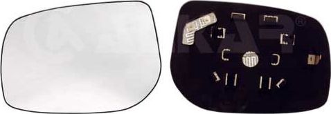 Зеркальное стекло бокового зеркала Alkar левое для Toyota Yaris II 2005-2010. Артикул 6431267