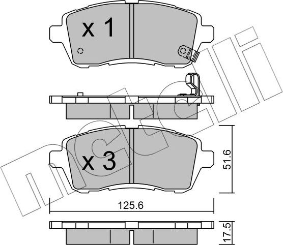 Тормозные колодки Metelli. Артикул 22-0793-0