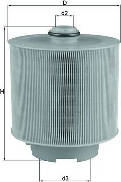 Воздушный фильтр Mahle. Артикул LX 1006/2D