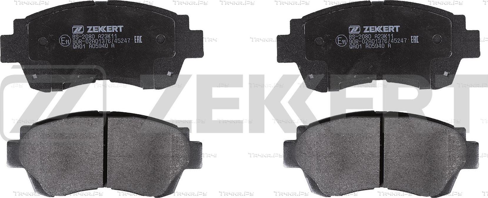 Тормозные колодки Zekkert передние для Toyota Sienna I 1997-2002. Артикул BS-2080