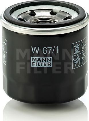 Масляный фильтр Mann-Filter для Mazda Demio I (DW) 1996-2003. Артикул W 67/1