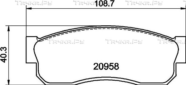 Тормозные колодки Mintex передние для Subaru Libero 1983-2000. Артикул MDB1207