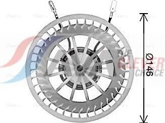 Вентилятор, мотор печки (отопителя) салона AVA. Артикул FT8483