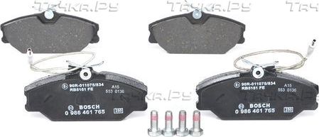 Тормозные колодки Bosch (Low-Metallic) передние для Renault Espace II 1991-1996. Артикул 0 986 461 765