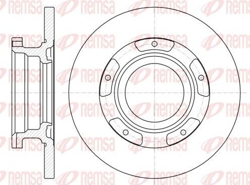 Тормозной диск Remsa задний для Ford Transit VII 2006-2014. Артикул 61107.00