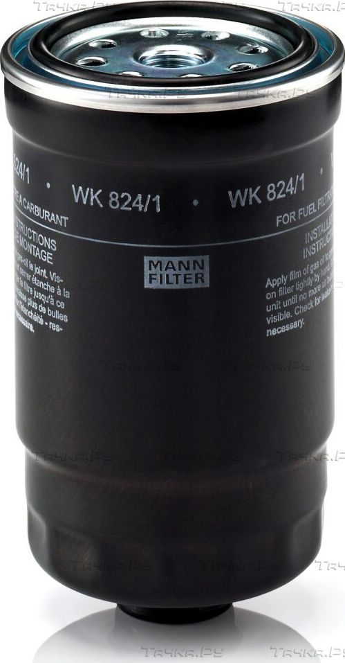 Топливный фильтр Mann-Filter для Kia Spectra II 2004-2006. Артикул WK 824/1