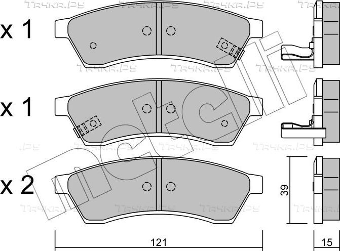 Тормозные колодки Metelli. Артикул 22-0510-1