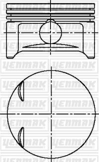 Поршень Yenmak для Opel Corsa B 1998-2000. Артикул 31-04213-050