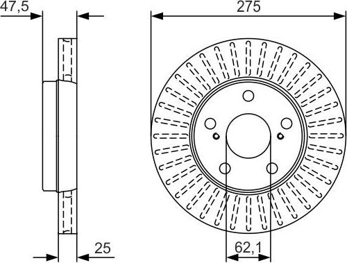 Тормозной диск Bosch. Артикул 0 986 479 U79